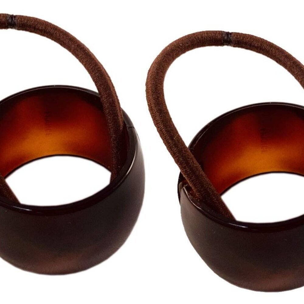 French Cuff Rings Tortoise Shell Small Celluloid Hair Ties for Girls Women